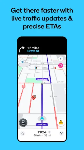 Waze Navigation & Live Traffic screenshot 1